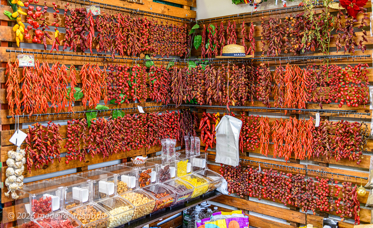Chilli Vielfalt Markt Funchal