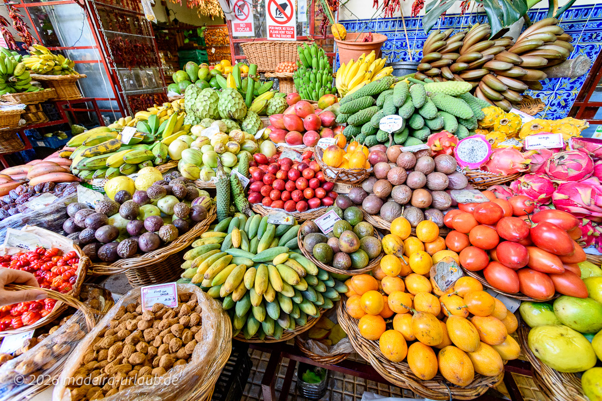 Obstvielfalt Markthalle Funchal
