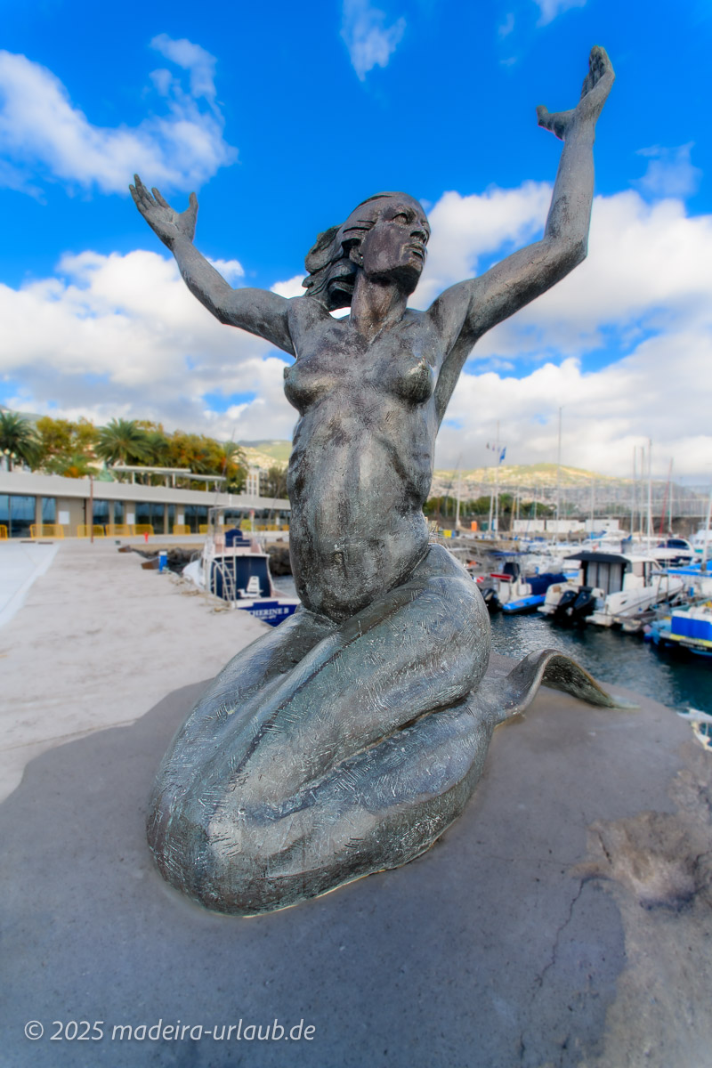 Meeresjungfrau im Hafen von Funchal,